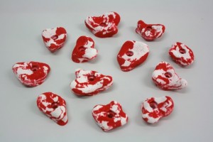 12 grosse Klettergriffe f�r �berh�nge, ideal f�r Kinder rot-weiss